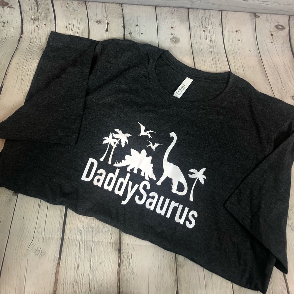 Daddysaurus Dinosaur T-shirt Tee Mens XL